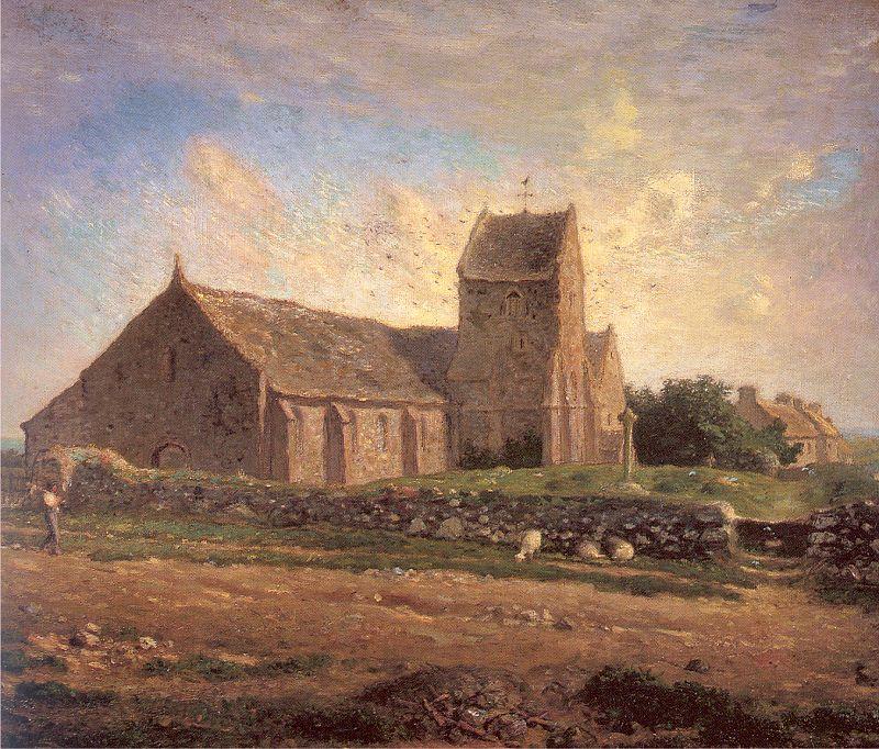 Jean-Franc Millet The Church of Greville Norge oil painting art